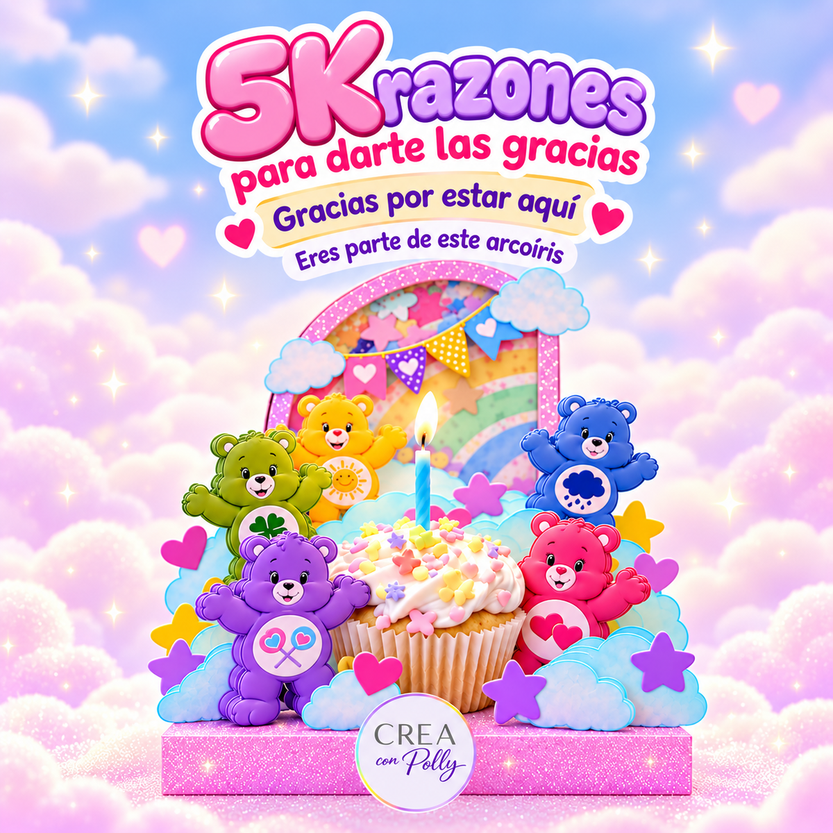 Diseño Gratis Ositos Cariñositos – 5K Crea con Polly