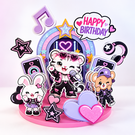 Clase Cake Topper 3D K-Pop Curso y Archivos Digitales | 3 TOPPERS DIFERENTES K -POP